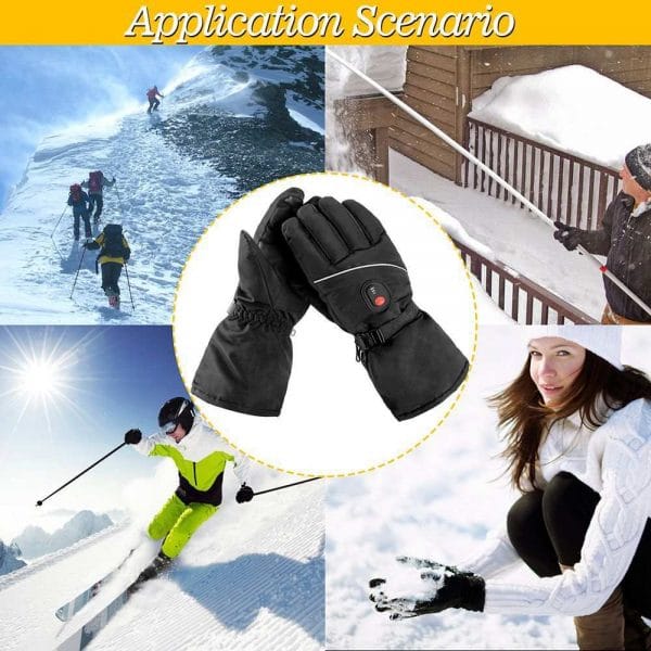 Mănușile cu încălzire electrică Cardinella, Unisex, Neagră - imagine 4