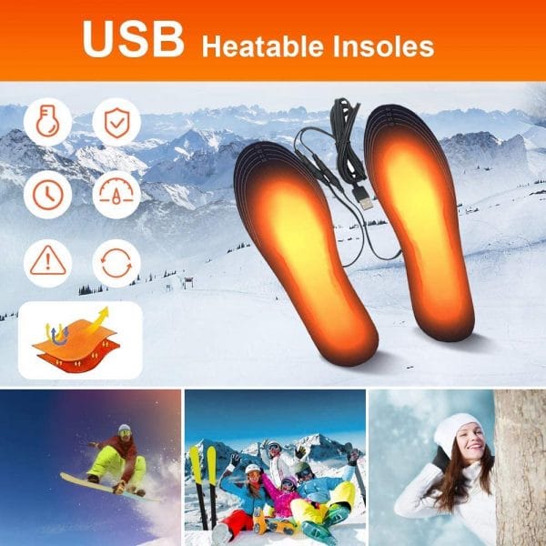 Branturile incalzite Cardinella, USB, Marime M35-39, Neagra - imagine 3