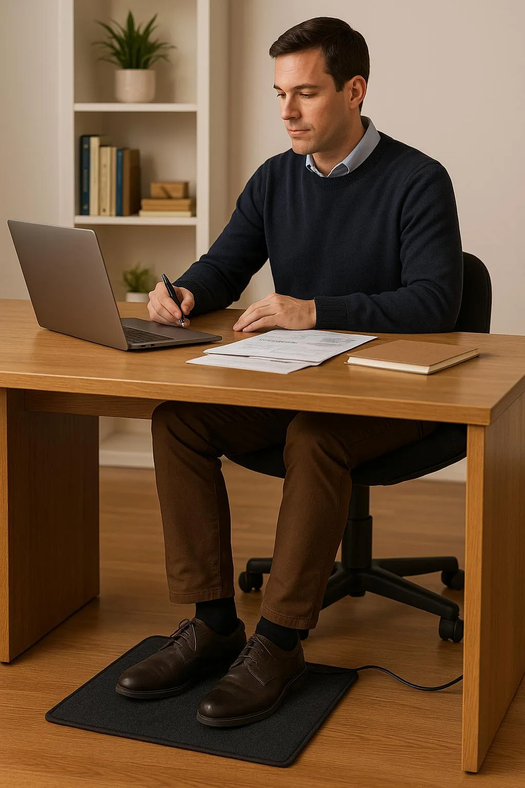 Perna electrică pentru încălzirea picioarelor 47x50 cm – pentru birou sau poziție în picioare - imagine 2